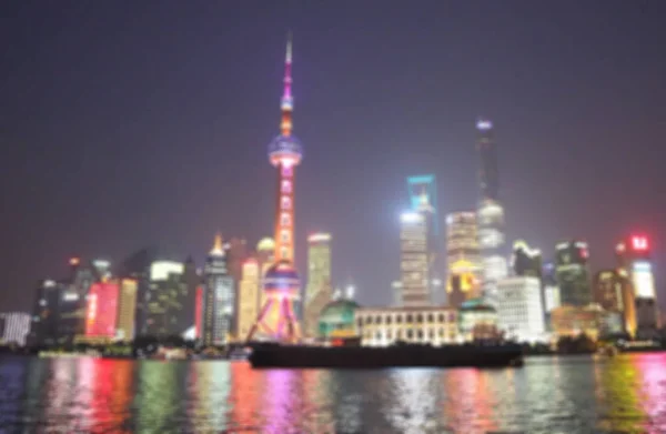 Shanghai Pudong Lujiazui gebouwen nightscape — Stockfoto