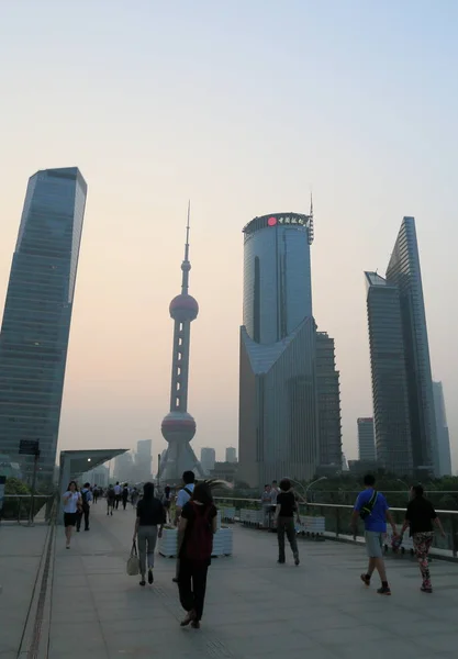 Shanghai Paysage Urbain Arrière Plan Bâtiment — Photo