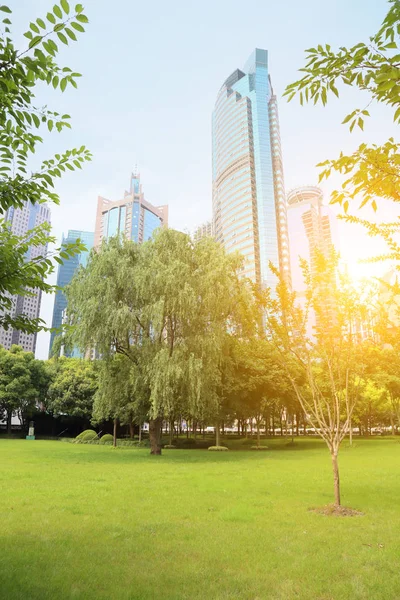 Pudong Lujiazui Shanghai Central Park — Fotografia de Stock