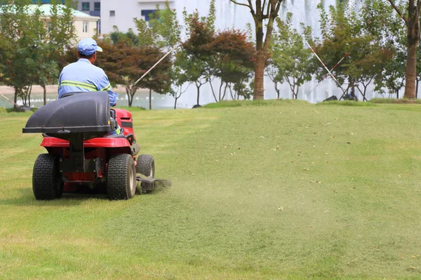 The lawnmower at work — Stock Photo, Image