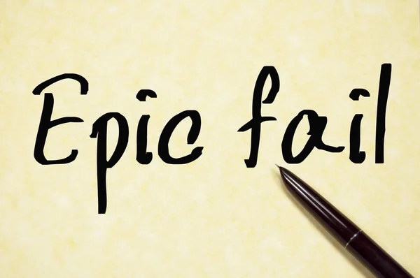 Texto épico fallar escribir en papel —  Fotos de Stock