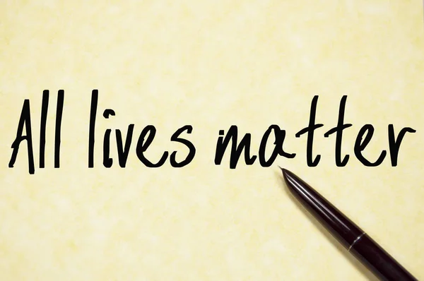 All lives matter text write on paper — Stock Photo, Image