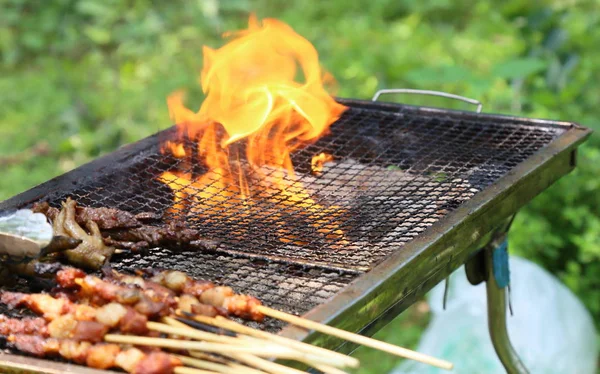 Churrasco Livre Comer Alimentos Livre — Fotografia de Stock