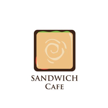 Vektör Logo sandviç Cafe ve Restoran