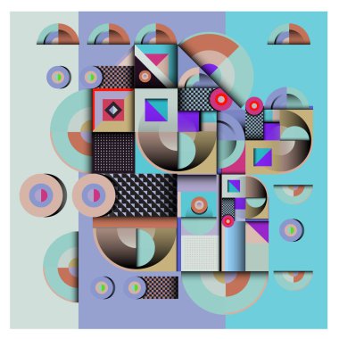 Modaya uygun curvy geometrik memphis öğeleri renkli bir tasarım. Retro 90s doku, desen ve öğeleri tarzı. Modern soyut kültür arka plan tasarımı ve kapak şablonu.