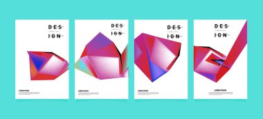 Renkli geometrik Tasarım poster ve kapak. En az geometrik desen degradeler arka planlar