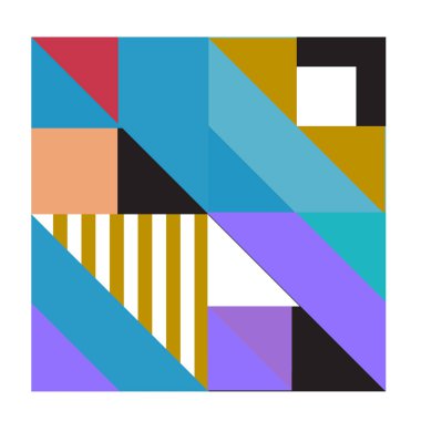 Trendy geometrik kaleydoskop öğeleri memphis tebrik kartları tasarımı. Retro tarzı doku, desen ve öğeleri. Modern soyut tasarım poster ve kapak şablonu