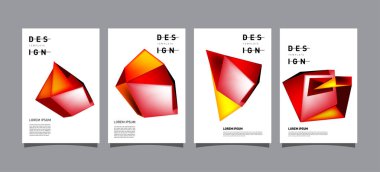 Renkli geometrik Tasarım poster ve kapak. En az geometrik desen degradeler arka planlar