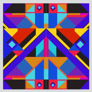 Trendy geometrik vektör çizim öğeleri ve soyut renkli dokular ile. Yaz tatil için poster, kart, broşür ve tanıtım şablon tasarlayın. Moda sanat baskı ve arka plan.