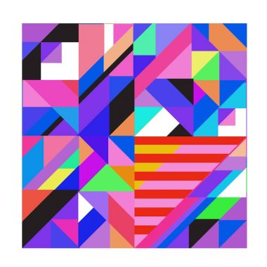 Trendy geometrik kaleydoskop öğeleri memphis tebrik kartları tasarımı. Retro tarzı doku, desen ve öğeleri. Modern soyut tasarım poster ve kapak şablonu