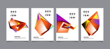 Renkli geometrik Tasarım poster ve kapak. En az geometrik desen degradeler arka planlar
