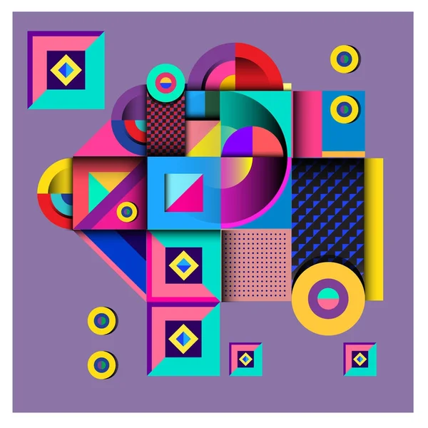 Modaya uygun curvy geometrik memphis öğeleri renkli bir tasarım. Retro 90s doku, desen ve öğeleri tarzı. Modern soyut kültür arka plan tasarımı ve kapak şablonu.