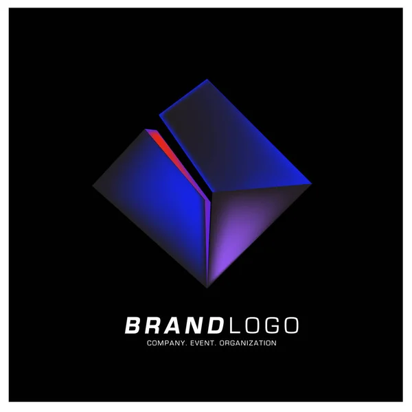 Logo Geometrico Semplice Vettoriale — Vettoriale Stock