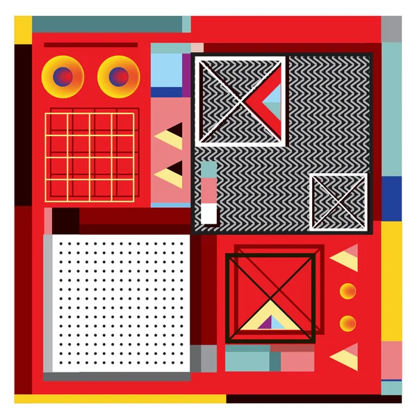 Trendy geometrik öğeleri memphis tasarımı renkli ve parlak. Retro 90s doku, desen ve öğeleri tarzı. Modern arka plan tasarımı ve kapak şablonu