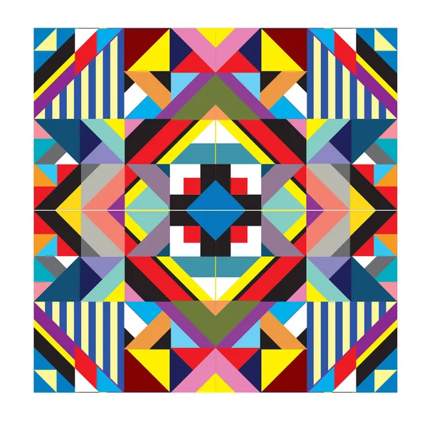 Trendy geometrik kaleydoskop öğeleri memphis tebrik kartları tasarımı. Retro tarzı doku, desen ve öğeleri. Modern soyut tasarım poster ve kapak şablonu