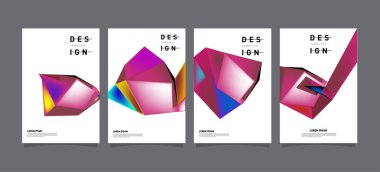 Renkli geometrik Tasarım poster ve kapak. En az geometrik desen degradeler arka planlar