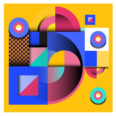 Modaya uygun curvy geometrik memphis öğeleri renkli bir tasarım. Retro 90s doku, desen ve öğeleri tarzı. Modern soyut kültür arka plan tasarımı ve kapak şablonu.