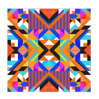 Trendy geometrik kaleydoskop öğeleri memphis tebrik kartları tasarımı. Retro tarzı doku, desen ve öğeleri. Modern soyut tasarım poster ve kapak şablonu