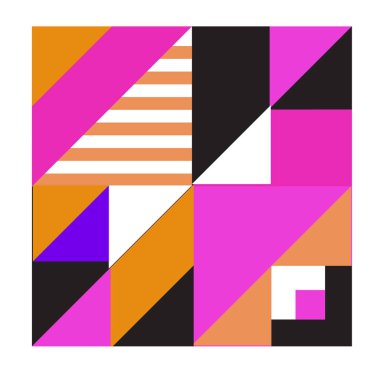 Trendy geometrik kaleydoskop öğeleri memphis tebrik kartları tasarımı. Retro tarzı doku, desen ve öğeleri. Modern soyut tasarım poster ve kapak şablonu