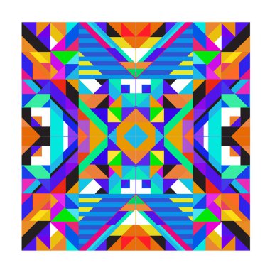 Trendy geometrik kaleydoskop öğeleri memphis tebrik kartları tasarımı. Retro tarzı doku, desen ve öğeleri. Modern soyut tasarım poster ve kapak şablonu