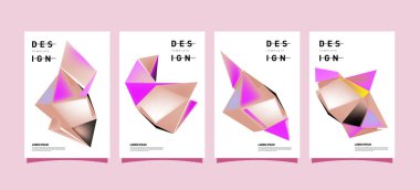 Renkli geometrik Tasarım poster ve kapak. En az geometrik desen degradeler arka planlar