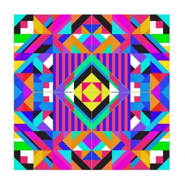 Trendy geometrik kaleydoskop öğeleri memphis tebrik kartları tasarımı. Retro tarzı doku, desen ve öğeleri. Modern soyut tasarım poster ve kapak şablonu