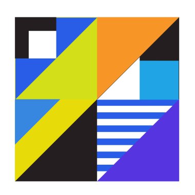 Trendy geometrik kaleydoskop öğeleri memphis tebrik kartları tasarımı. Retro tarzı doku, desen ve öğeleri. Modern soyut tasarım poster ve kapak şablonu