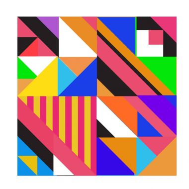 Trendy geometrik kaleydoskop öğeleri memphis tebrik kartları tasarımı. Retro tarzı doku, desen ve öğeleri. Modern soyut tasarım poster ve kapak şablonu