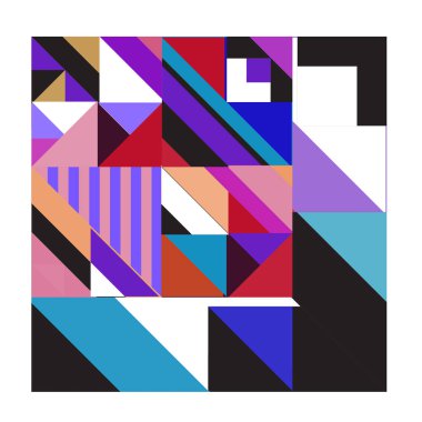 Trendy geometrik kaleydoskop öğeleri memphis tebrik kartları tasarımı. Retro tarzı doku, desen ve öğeleri. Modern soyut tasarım poster ve kapak şablonu