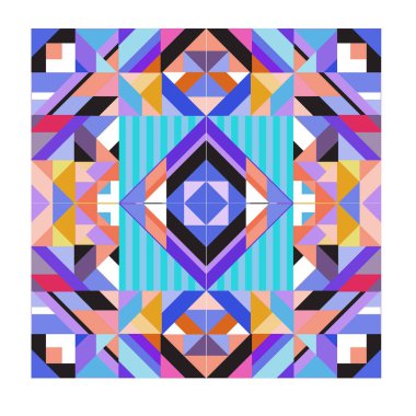 Trendy geometrik kaleydoskop öğeleri memphis tebrik kartları tasarımı. Retro tarzı doku, desen ve öğeleri. Modern soyut tasarım poster ve kapak şablonu