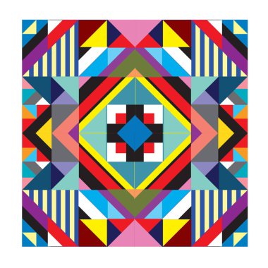 Trendy geometrik kaleydoskop öğeleri memphis tebrik kartları tasarımı. Retro tarzı doku, desen ve öğeleri. Modern soyut tasarım poster ve kapak şablonu