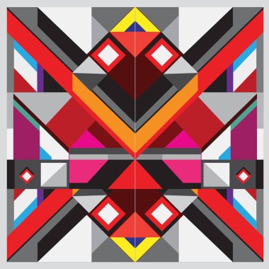 Trendy geometrik vektör çizim öğeleri ve soyut renkli dokular ile. Yaz tatil için poster, kart, broşür ve tanıtım şablon tasarlayın. Moda sanat baskı ve arka plan.