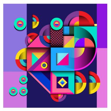 Modaya uygun curvy geometrik memphis öğeleri renkli bir tasarım. Retro 90s doku, desen ve öğeleri tarzı. Modern soyut kültür arka plan tasarımı ve kapak şablonu.