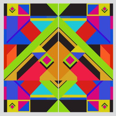 Trendy geometrik vektör çizim öğeleri ve soyut renkli dokular ile. Yaz tatil için poster, kart, broşür ve tanıtım şablon tasarlayın. Moda sanat baskı ve arka plan.