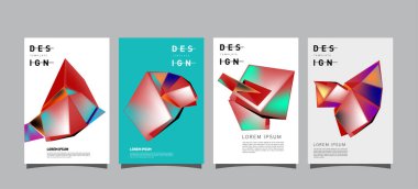 Renkli geometrik Tasarım poster ve kapak. En az geometrik desen degradeler arka planlar