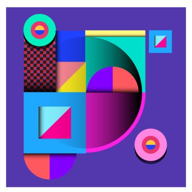 Modaya uygun curvy geometrik memphis öğeleri renkli bir tasarım. Retro 90s doku, desen ve öğeleri tarzı. Modern soyut kültür arka plan tasarımı ve kapak şablonu.