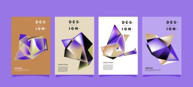 Renkli geometrik Tasarım poster ve kapak. En az geometrik desen degradeler arka planlar