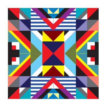 Trendy geometrik kaleydoskop öğeleri memphis tebrik kartları tasarımı. Retro tarzı doku, desen ve öğeleri. Modern soyut tasarım poster ve kapak şablonu