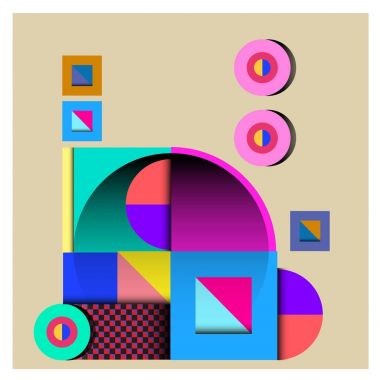 Modaya uygun curvy geometrik memphis öğeleri renkli bir tasarım. Retro 90s doku, desen ve öğeleri tarzı. Modern soyut kültür arka plan tasarımı ve kapak şablonu.