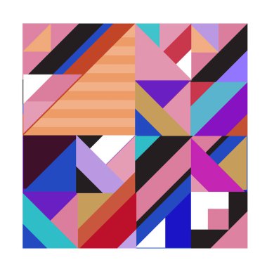 Trendy geometrik kaleydoskop öğeleri memphis tebrik kartları tasarımı. Retro tarzı doku, desen ve öğeleri. Modern soyut tasarım poster ve kapak şablonu