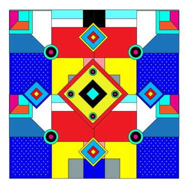 Trendy geometrik vektör çizim öğeleri ve soyut renkli dokular ile. Yaz tatil için poster, kart, broşür ve tanıtım şablon tasarlayın. Moda sanat baskı ve arka plan.