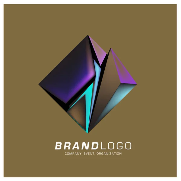 Vektor Einfaches Geometrisches Logo Design — Stockvektor