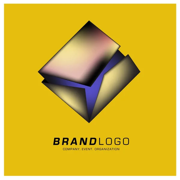 Logo Geometrico Semplice Vettoriale — Vettoriale Stock