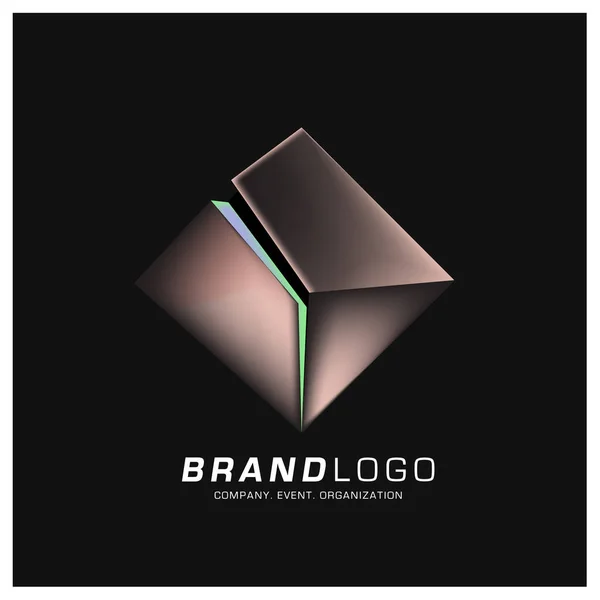 Vector Enkla Geometriska Logotypdesign — Stock vektor