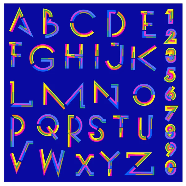 Vektor Des Bunten Alphabets Einzigartige Schriftarten Für Design Und Illustrationsvorlage — Stockvektor