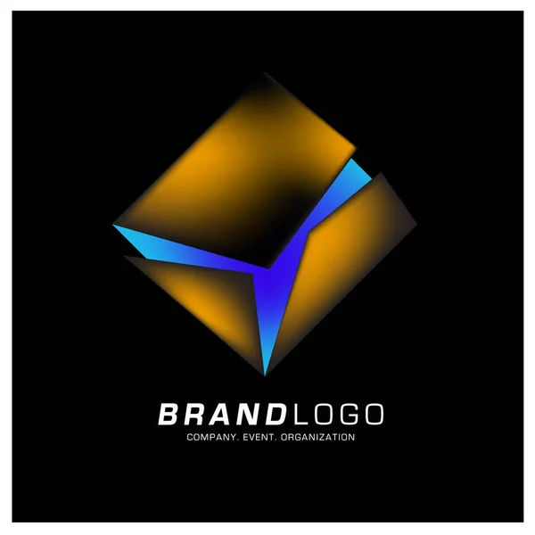 Vector Simple Geometric Logo Design — Stock Vector