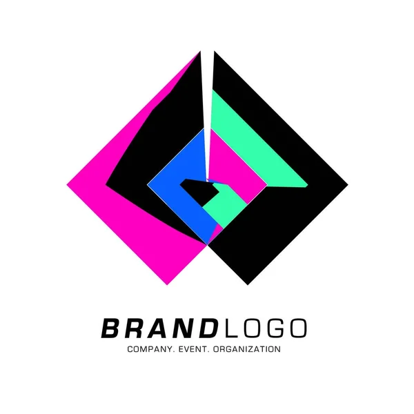 Vektor Színes Folyékony Absztrakt Logo Tervezés — Stock Vector