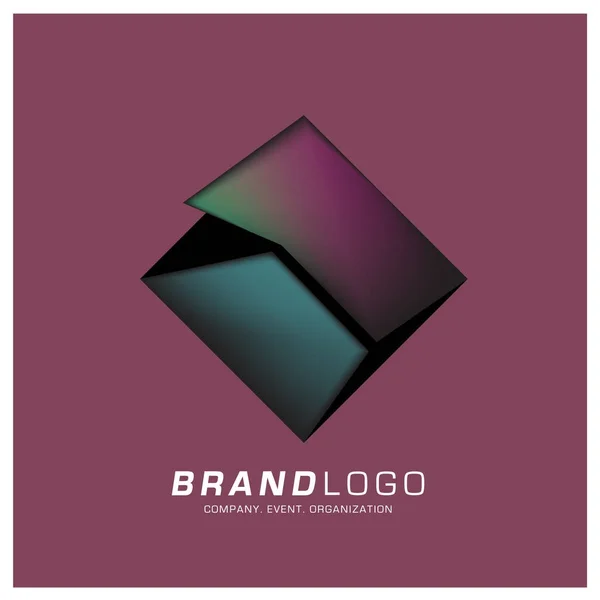 Diseño Geométrico Simple Del Logotipo Del Vector — Archivo Imágenes Vectoriales