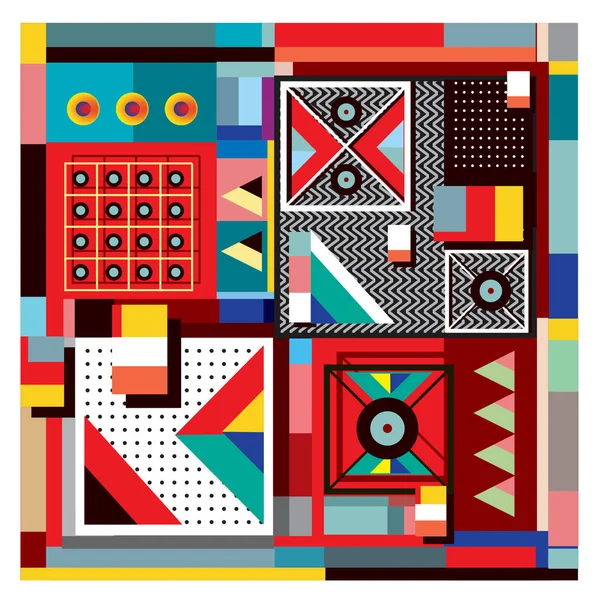 Trendy geometrik öğeleri memphis tasarımı renkli ve parlak. Retro 90s doku, desen ve öğeleri tarzı. Modern arka plan tasarımı ve kapak şablonu