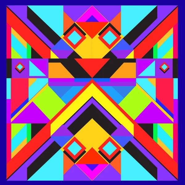 요소와 다채로운 텍스처 기하학 일러스트 포스터 브로셔 디자인 — 스톡 벡터